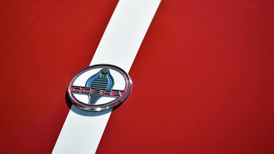 Shelby Cobra hood emblem Photograph by Bob McDonnell