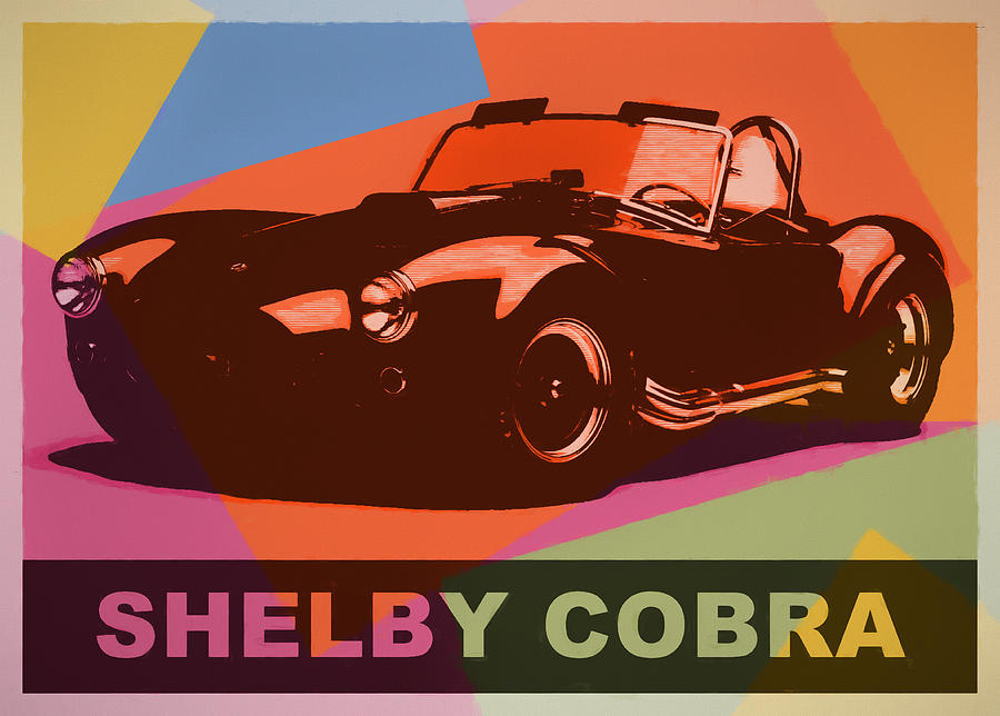 Shelby Painting - Shelby Cobra Pop Art by Dan Sproul