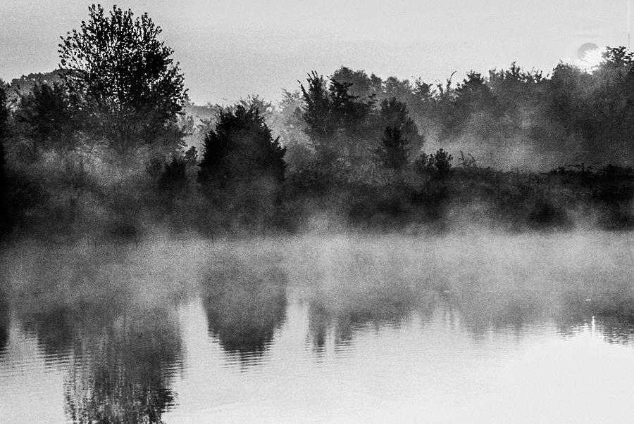 Shelby Farms Lake in Sunrise Fog Photograph by James C Richardson
