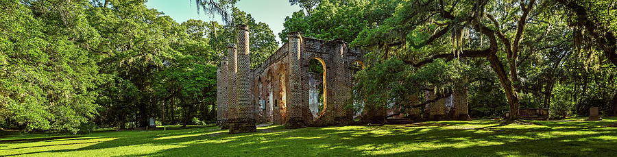 Sheldon Church Ruins and Cemetery Photograph by Mike Schaffner