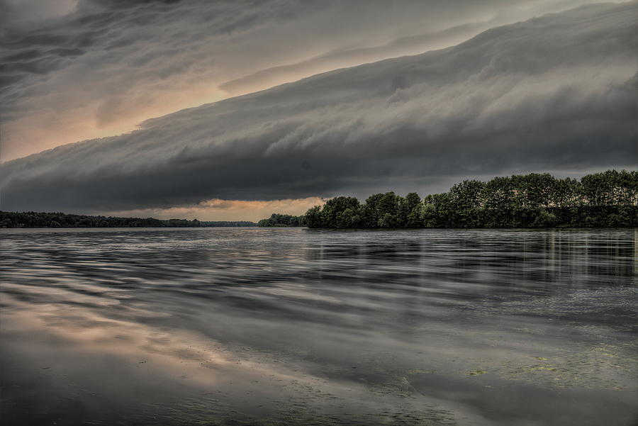 Shelf Cloud Over Lake Wausau Photograph by Dale Kauzlaric