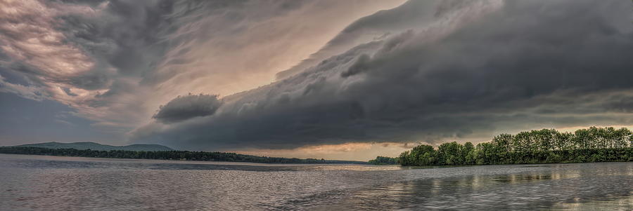 Shelf Cloud Over Lake Wausau Pano Photograph by Dale Kauzlaric