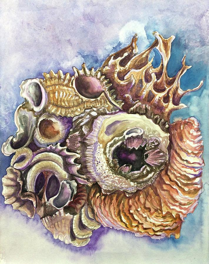 Shell Cluster Painting by Ashley Kujan