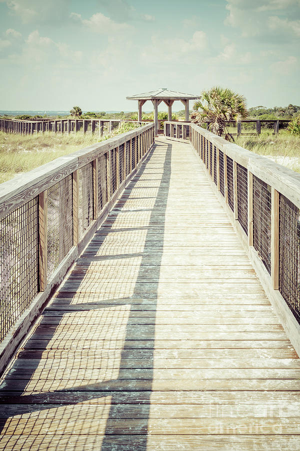 Shell Island Beach Florida Boardwalk Photo Photograph by Paul Velgos