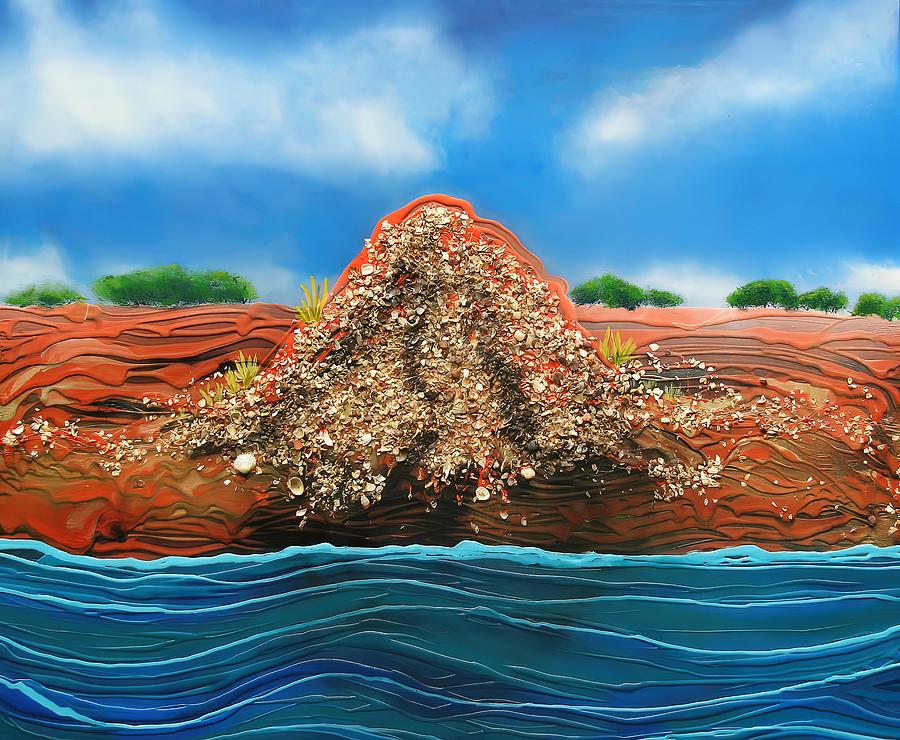 Shell Mound Painting by Joan Stratton