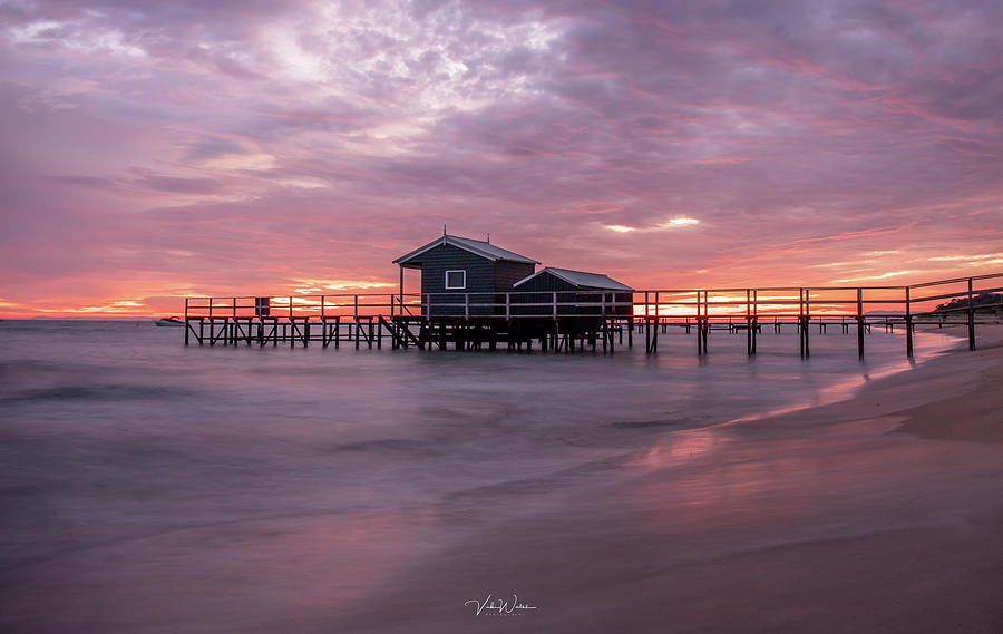 Sunset Photograph - Shelley Beach Jetty 2 by Vicki Walsh