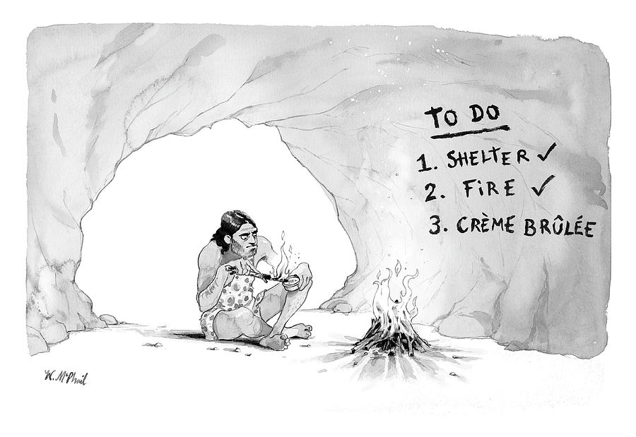Shelter Fire Creme Brulee Drawing by Will McPhail
