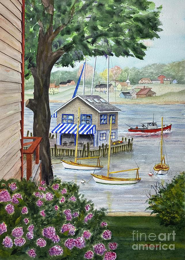 Shelter Island Harbor Painting by Joseph Burger