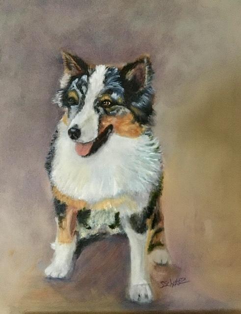 Sheltie Painting by Sharon Schultz