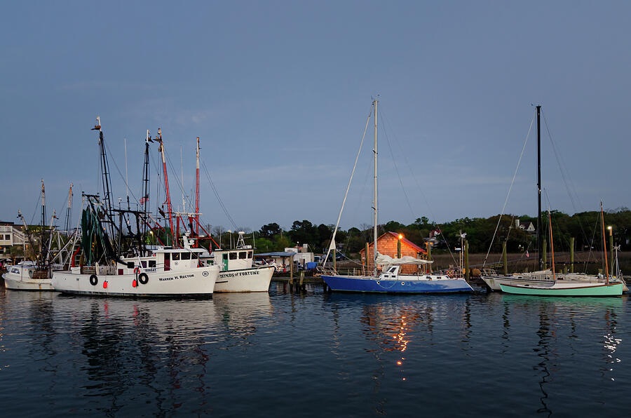 Shem Creek at Dusk Photograph by John Kirkland Shem Creek at Dusk Photograph by John Kirkland