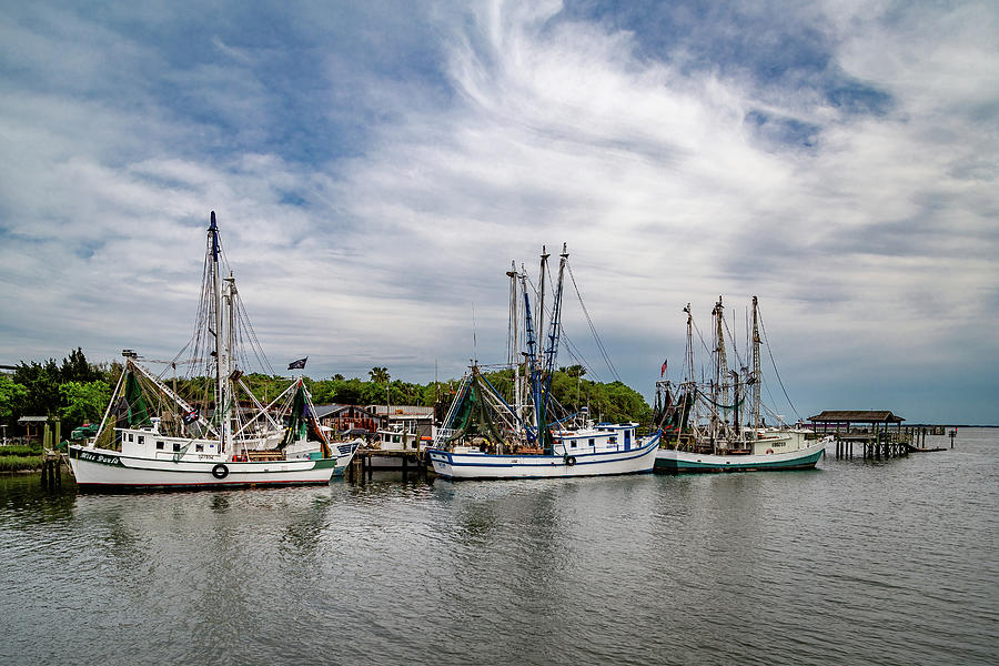 Shem Creek Shrimpers Photograph by Charles Hite
