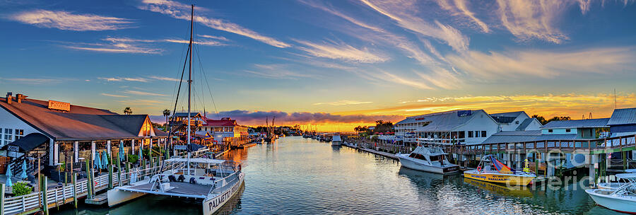 Shem Creek Sunset Pano Photograph by Bee Creek Photography - Tod and ...