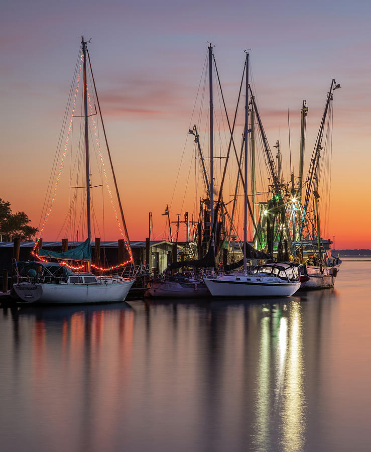 Shem Creek Twilight Hour Photograph by Donnie Whitaker