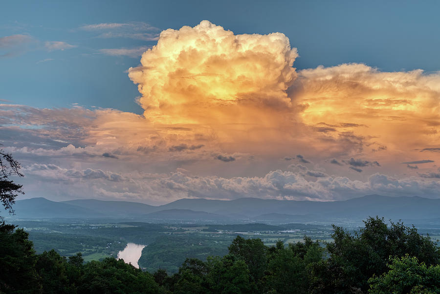 Shenandoah Storm Cloud Sunset Glow Photograph
