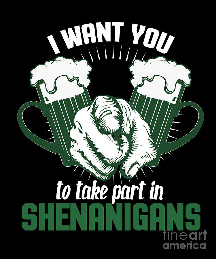 Shenanigans Beer Festival Clover Shamrock Lacrosse Ireland Irish Gift  Digital Art by Thomas Larch - Fine Art America