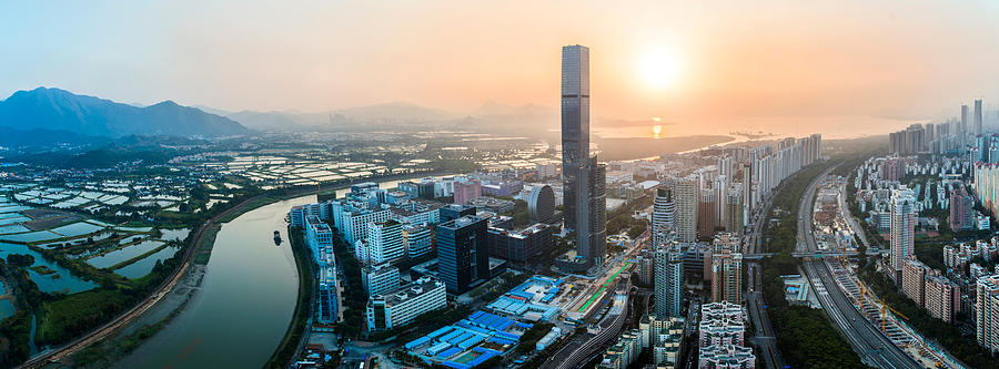 Shenzhen city skyline in China Photograph by Ni Qin