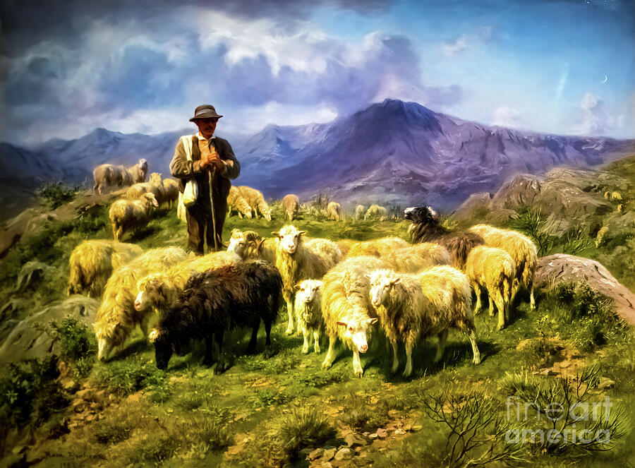 Shepherd of the Pyrenees by Rosa Bonheur 1888 Painting by Rosa Bonheur