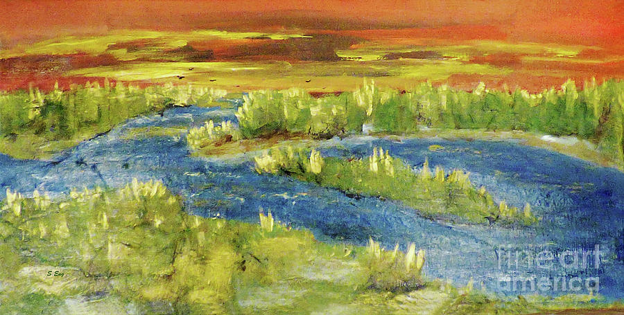 Sherbet Sunset 300 Painting by Sharon Williams Eng
