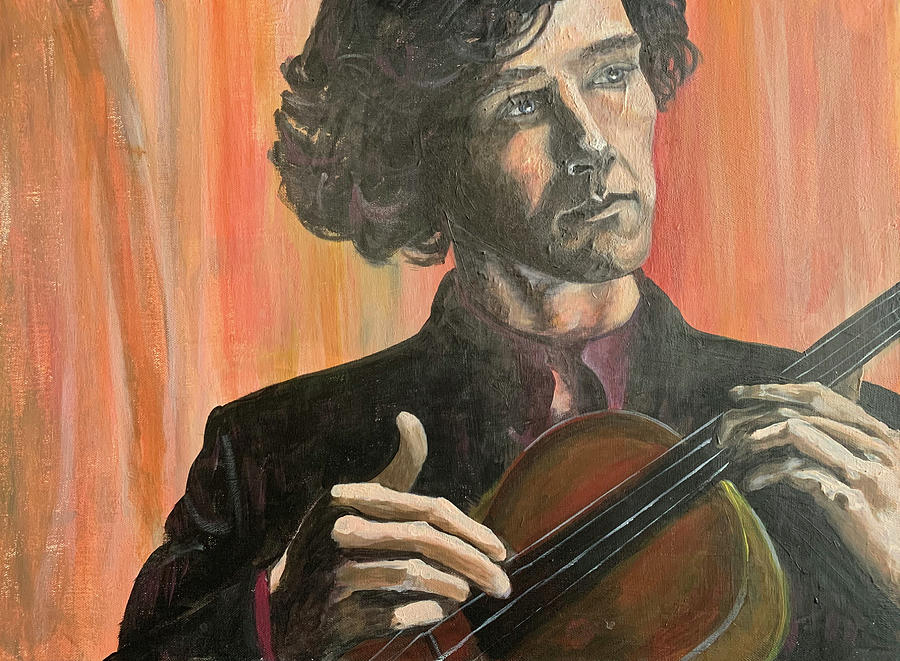Sherlock Painting by Christine Marie Rose