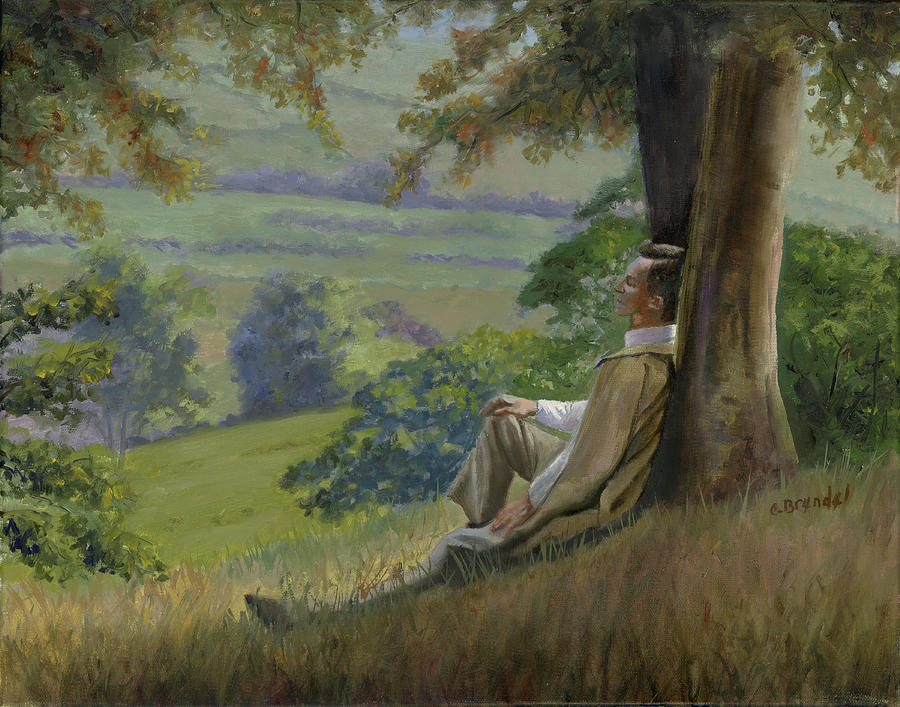 Sherlock Holmes rest before Briarbrea Painting by Cecilia Brendel