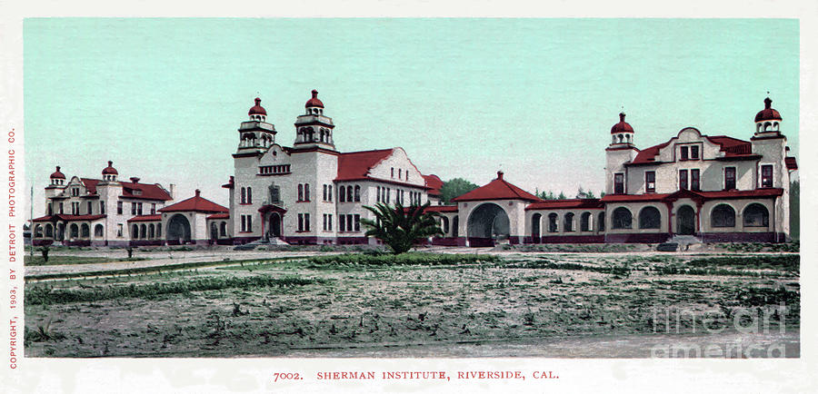 Sherman Institute Riverside CA Photograph by Sad Hill - Bizarre Los Angeles Archive