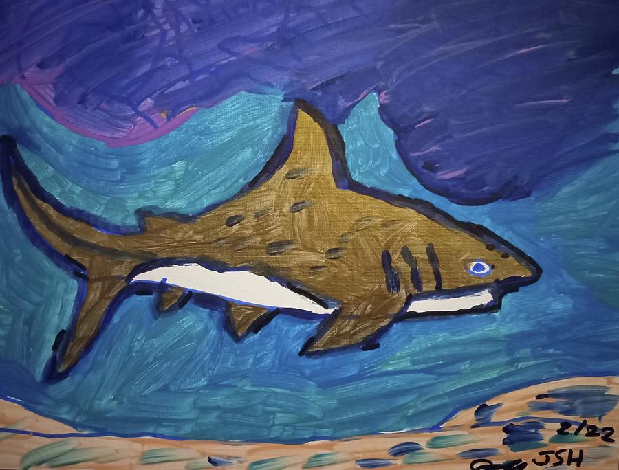 Sherman The Bull Shark Painting