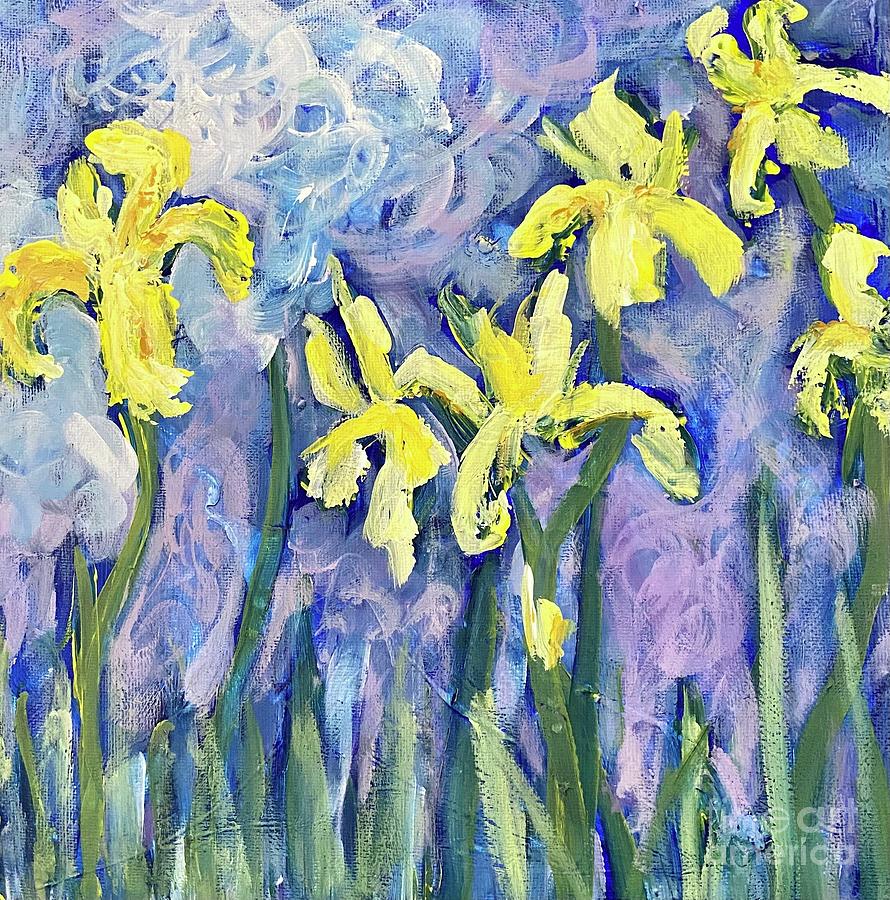 Sherry Van Gogh Irises  Painting by Sherry Harradence