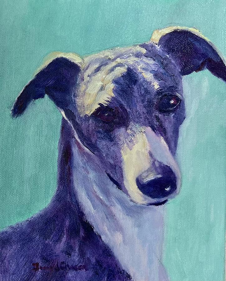 Dog Painting - Sherrys Whippet by Terry Chacon