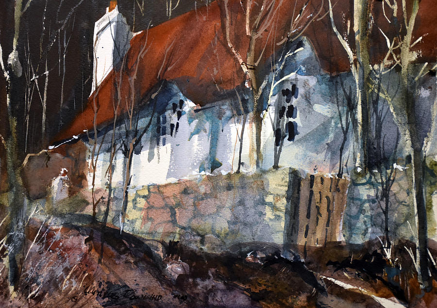 Sherwood Forest Cottage Painting by Charles Rowland