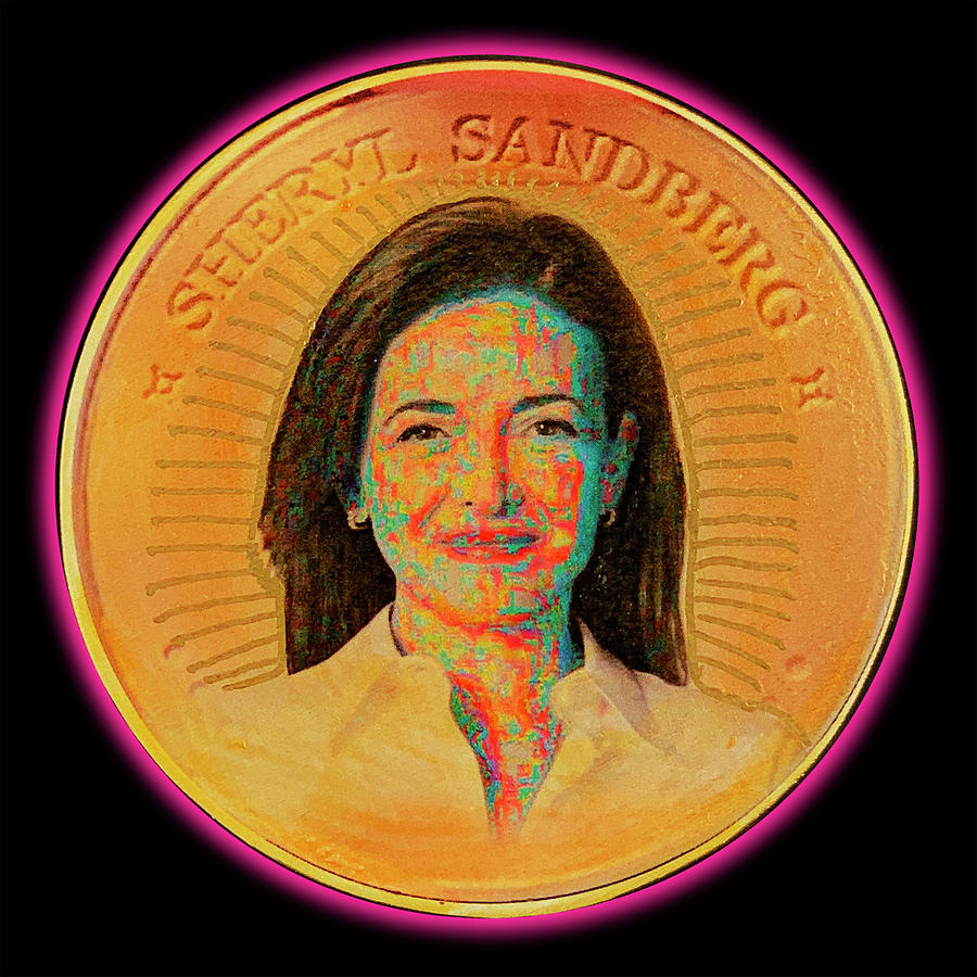 Sheryl Sandberg Mixed Media by Wunderle