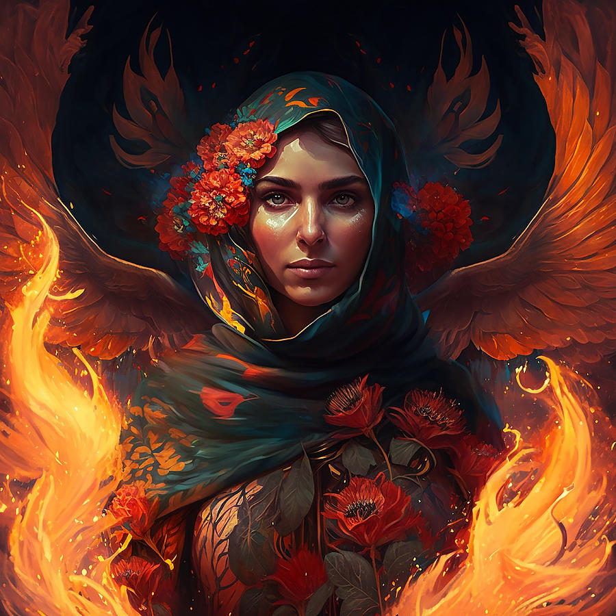 Phoenix Digital Art - Shes On Fire 0002 by Jennifer Hotai