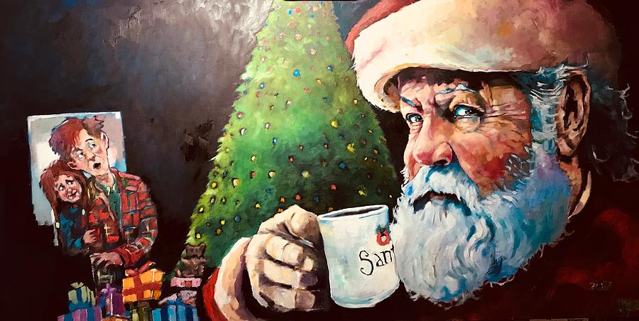Shhh Santa is Downstairs Painting by Kevin McKrell