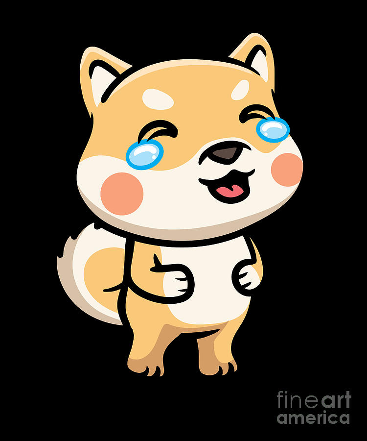 Shiba Inu Dog Emoticon Digital Art by ZimStarUS - Fine Art America