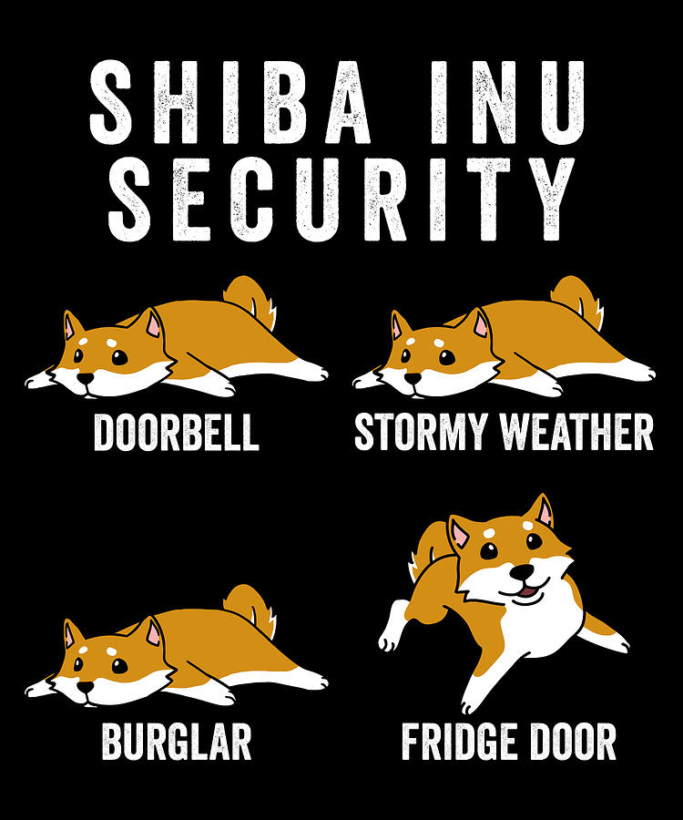 Shiba Inu Security Digital Art by Jeff Chen - Fine Art America