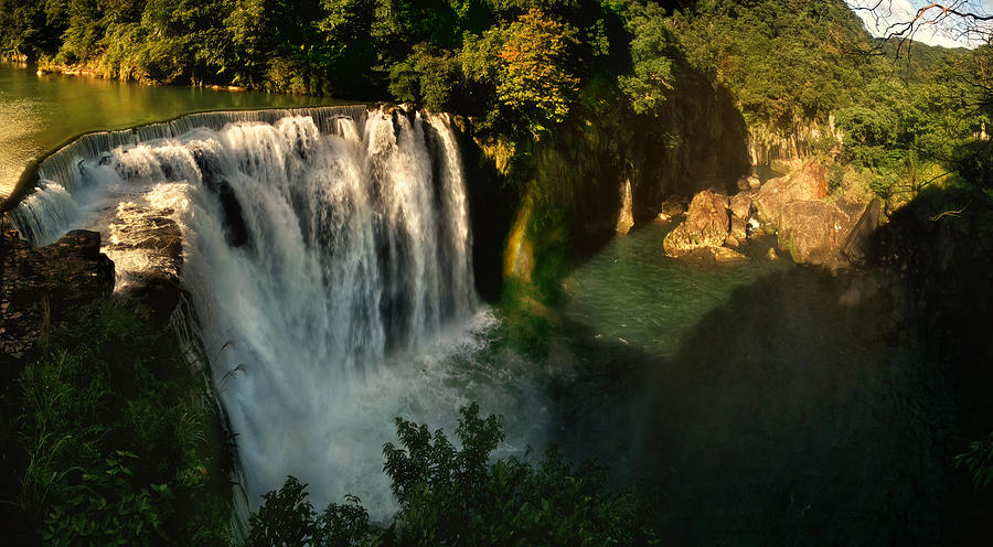 Shifen Waterfall Digital Art by Edward Galagan