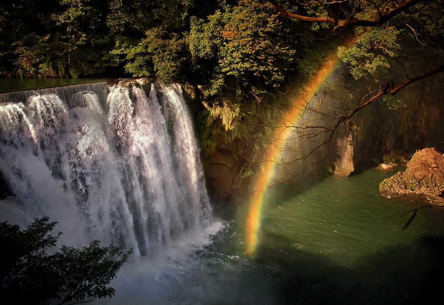 Shifen Waterfall #1 Digital Art by Edward Galagan