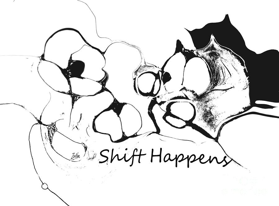  SHIFT HAPPENS   -No Ordinary Cats Mixed Media by Zsanan Studio