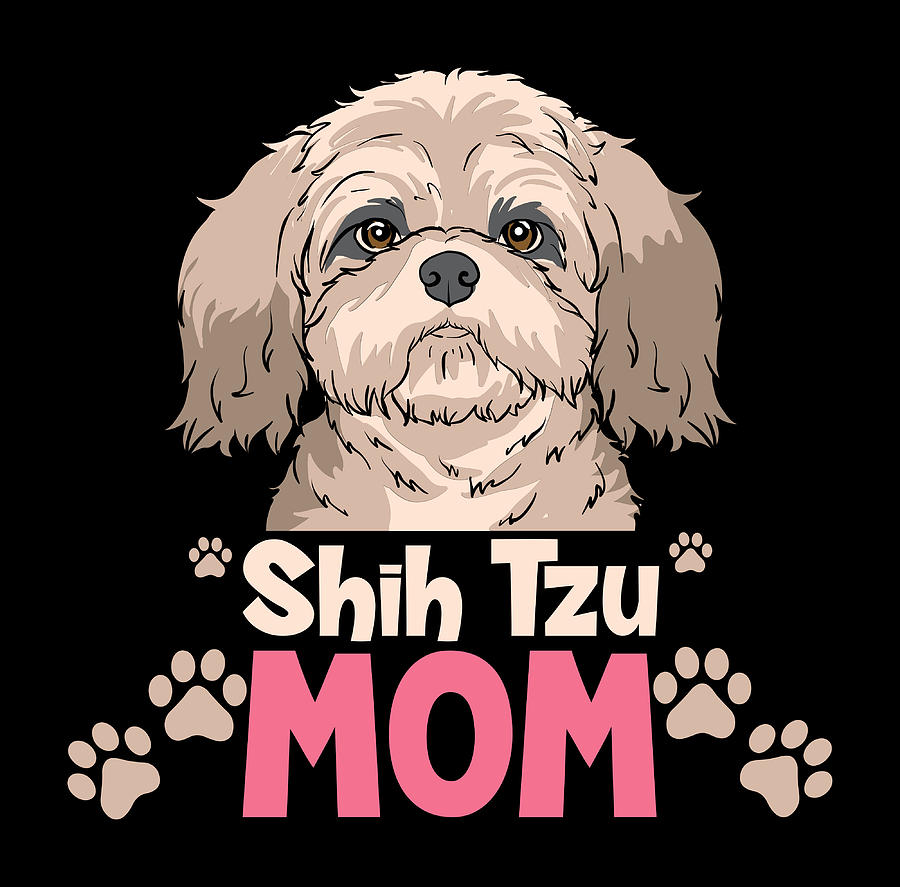 Shih Tzu Mom Digital Art by Britta Zehm