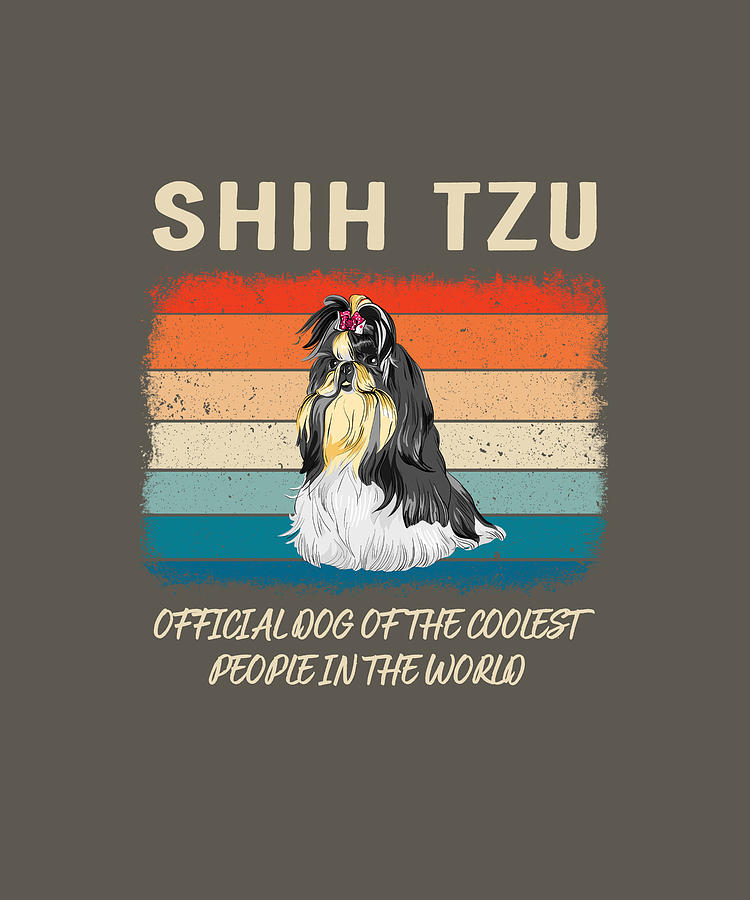 Shih Tzu Official Dog Digital Art by Job Shirts - Fine Art America