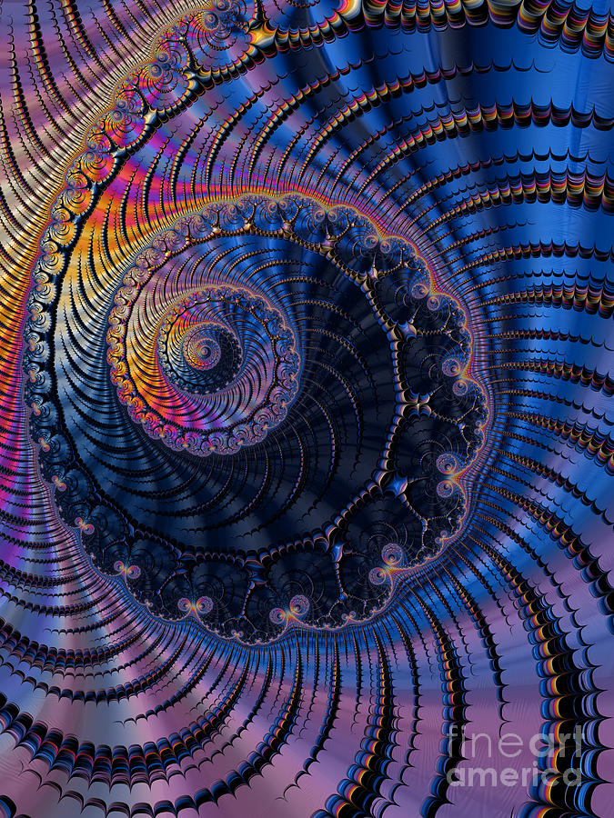 Shimmering Spiral Digital Art by Amanda Moore