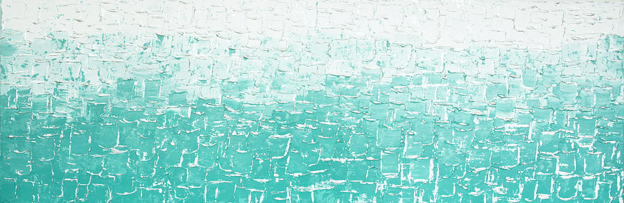 Shimmering Teal Painting by Linda Bailey