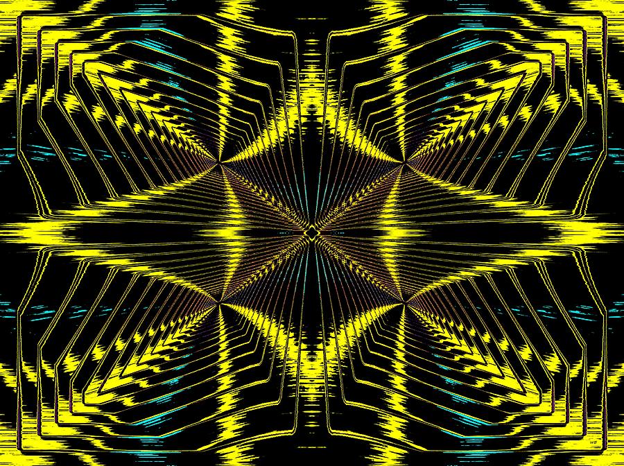 Shimmering Yellow Steel Abstract Digital Art by Will Borden