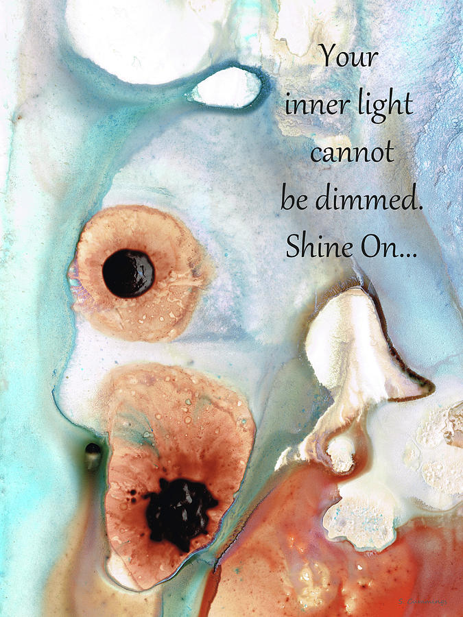 Shine From Within - Inspirational Art - Sharon Cummings Painting by Sharon Cummings