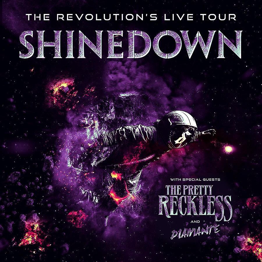 Shinedown The Revolution Live Tour 2022 Ri90 Digital Art by Raisya