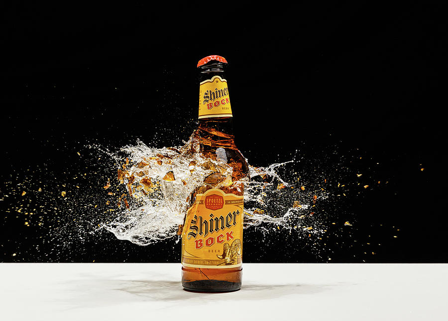 Shiner Beer Exploding.. Photograph by David Ilzhoefer - Fine Art America