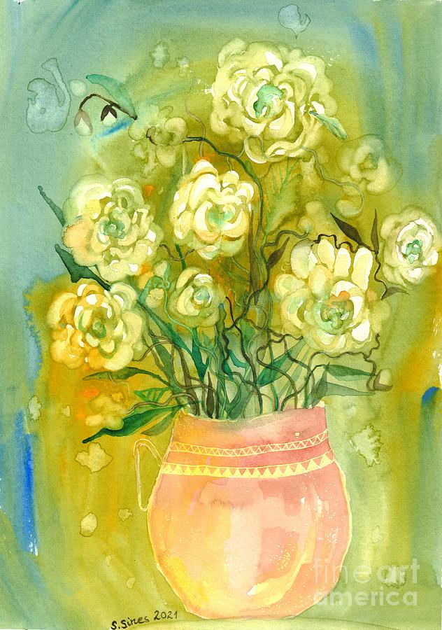 Rose Painting - Shining Roses by Suzann Sines