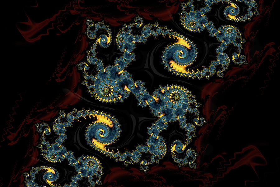 Shining Spirals Digital Art by Rajiv Chopra Shining Spirals Digital Art by Rajiv Chopra