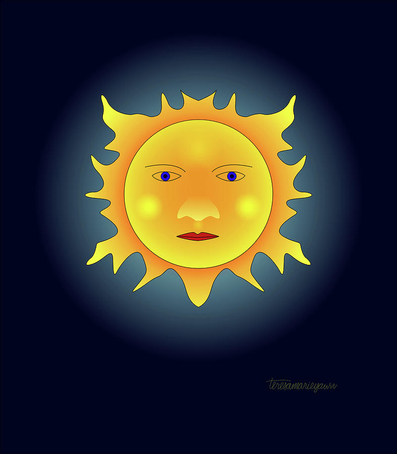 Shining Sun Digital Art by Teresamarie Yawn