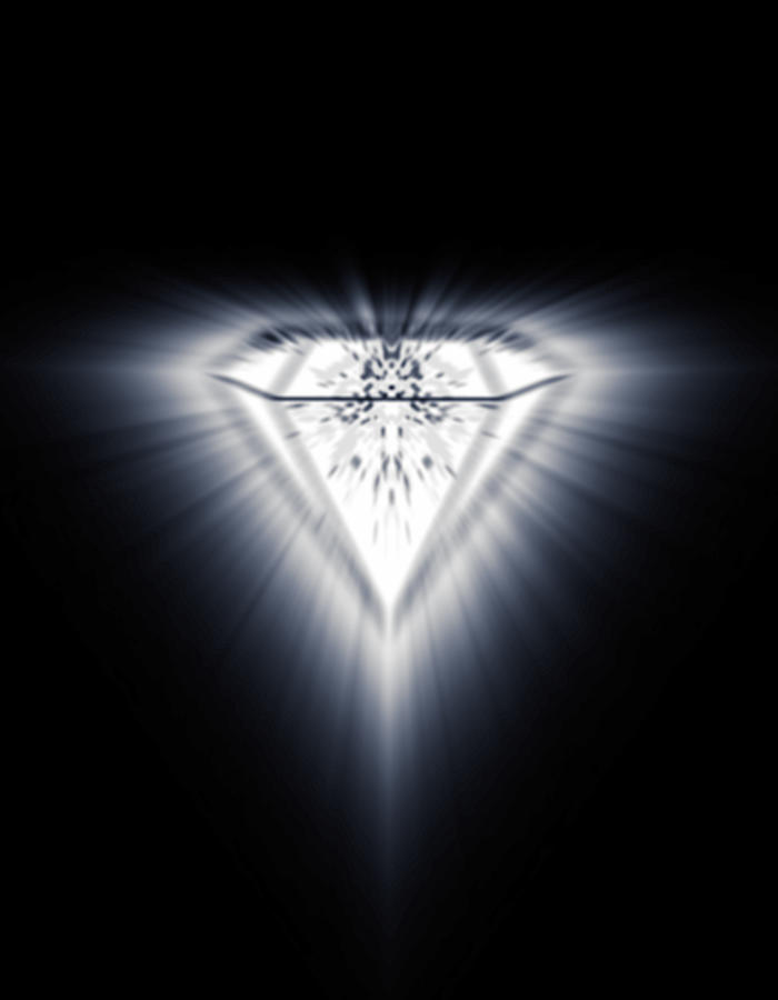 Shining White Diamond Digital Art by Jon VanStrate