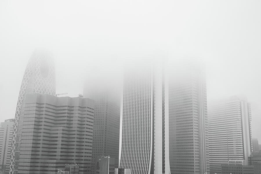 Shinjuku Fogscape - Tokyo in Silence Photograph by Matthias Hauser